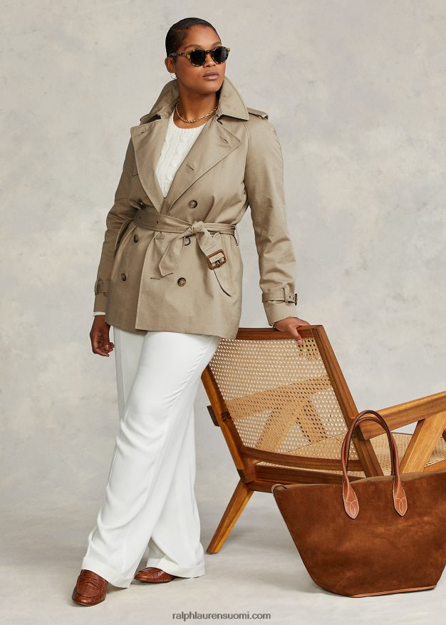 Ralph Lauren naiset twill-vyöllinen trenssitakki 0Z24ZR4759