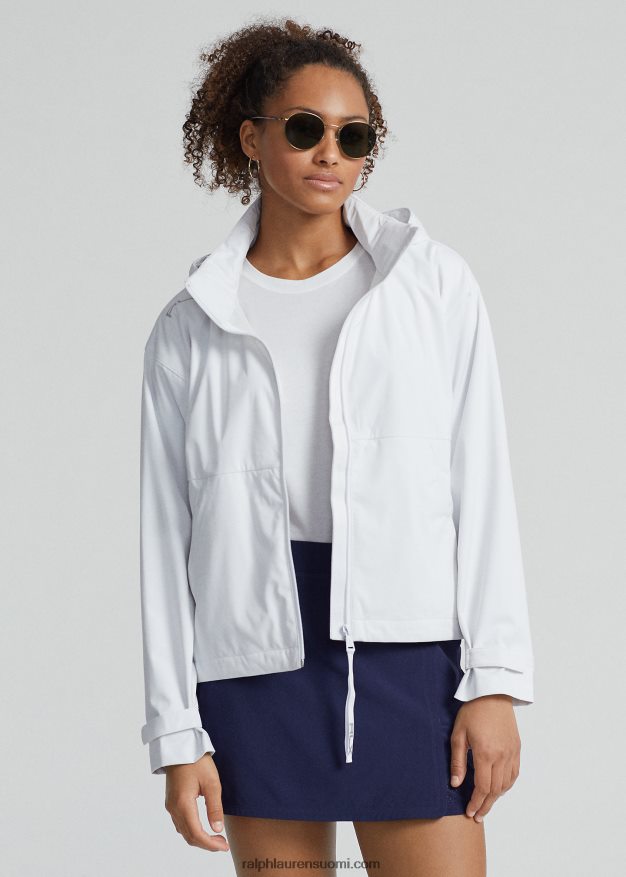 Ralph Lauren naiset vettä hylkivä hupullinen takki 0Z24ZR9406 keraaminen valkoinen