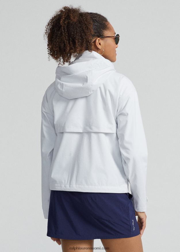 Ralph Lauren naiset vettä hylkivä hupullinen takki 0Z24ZR9406 keraaminen valkoinen