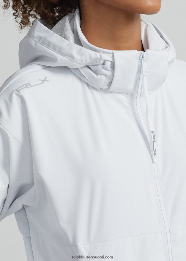Ralph Lauren naiset vettä hylkivä hupullinen takki 0Z24ZR9406 keraaminen valkoinen