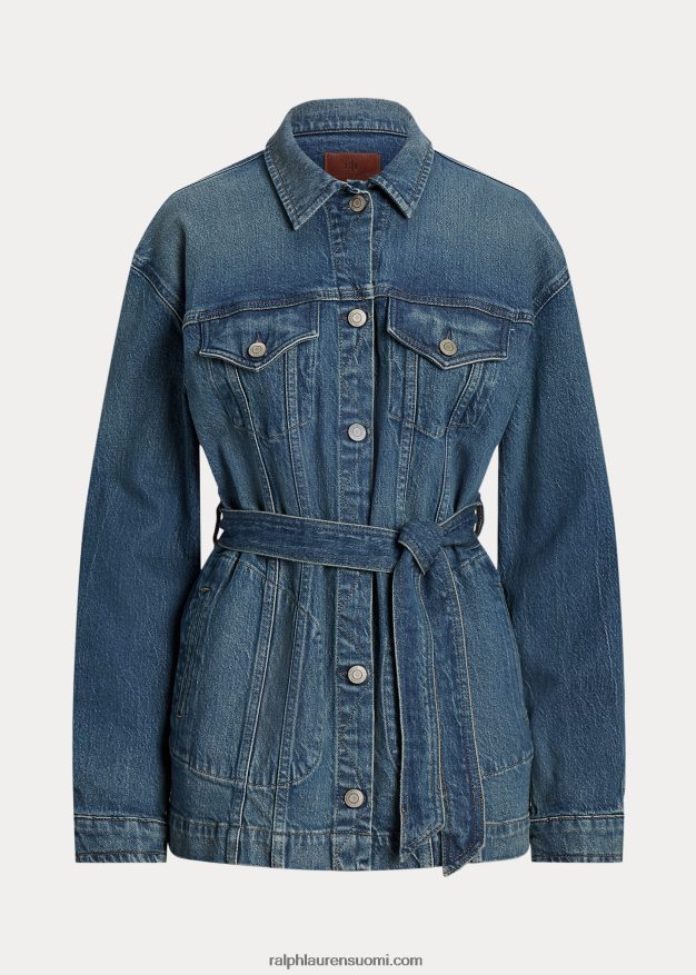 Ralph Lauren naiset vyöllinen farkkutakki 0Z24ZR4368 rangeland pesu