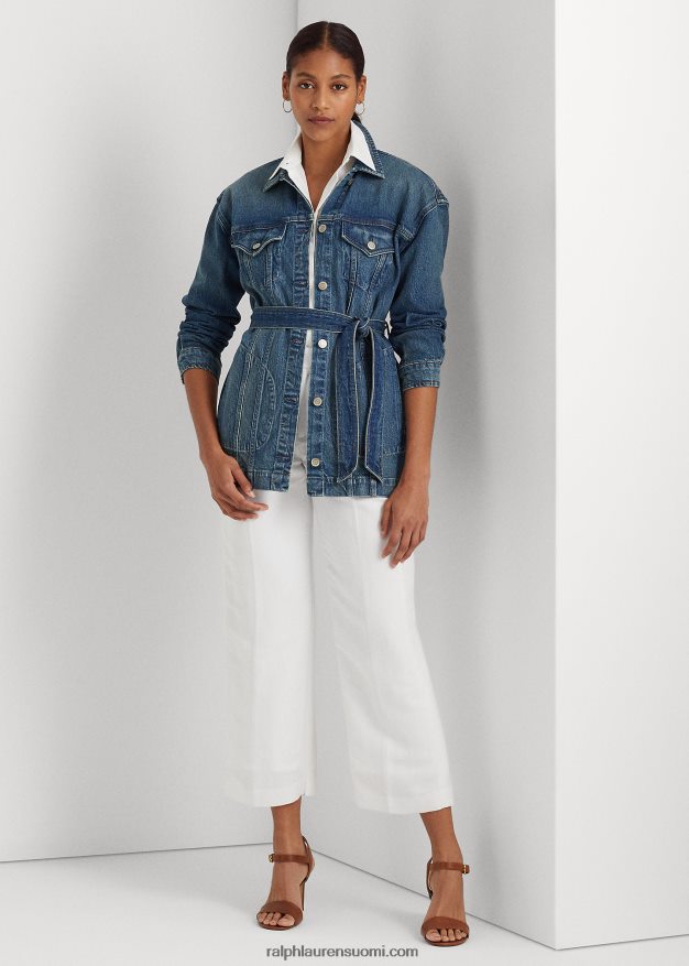 Ralph Lauren naiset vyöllinen farkkutakki 0Z24ZR4368 rangeland pesu