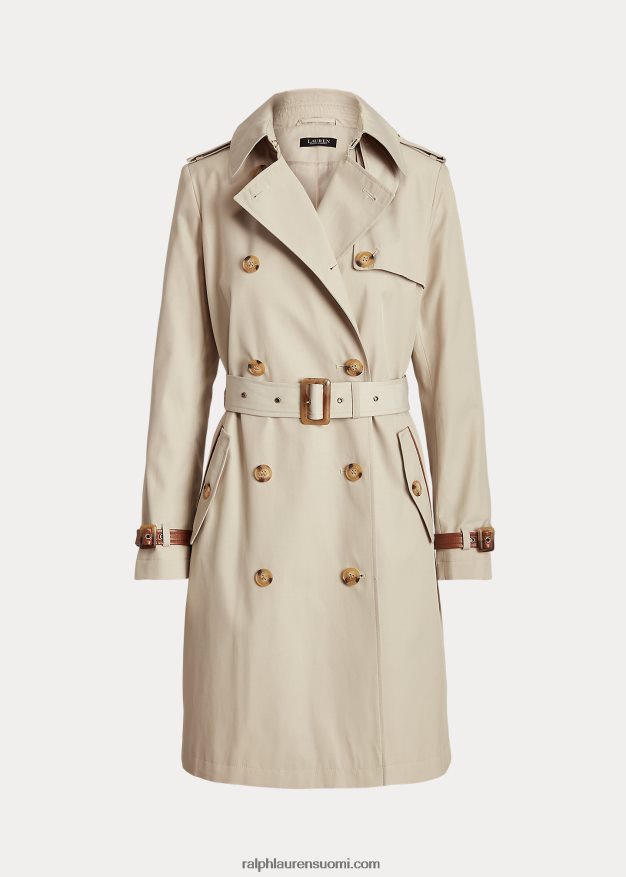 Ralph Lauren naiset vyöllinen trenssitakki 0Z24ZR4141 pergamentti kerma