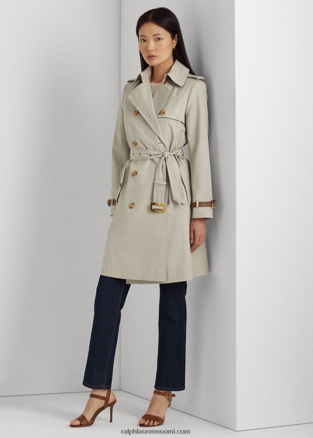 Ralph Lauren naiset vyöllinen trenssitakki 0Z24ZR4141 pergamentti kerma