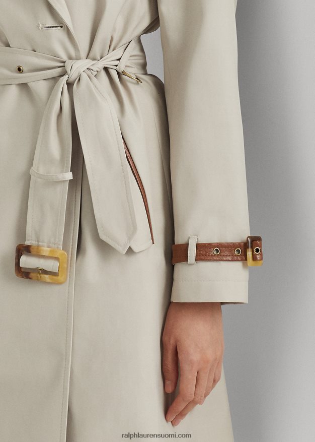 Ralph Lauren naiset vyöllinen trenssitakki 0Z24ZR4141 pergamentti kerma