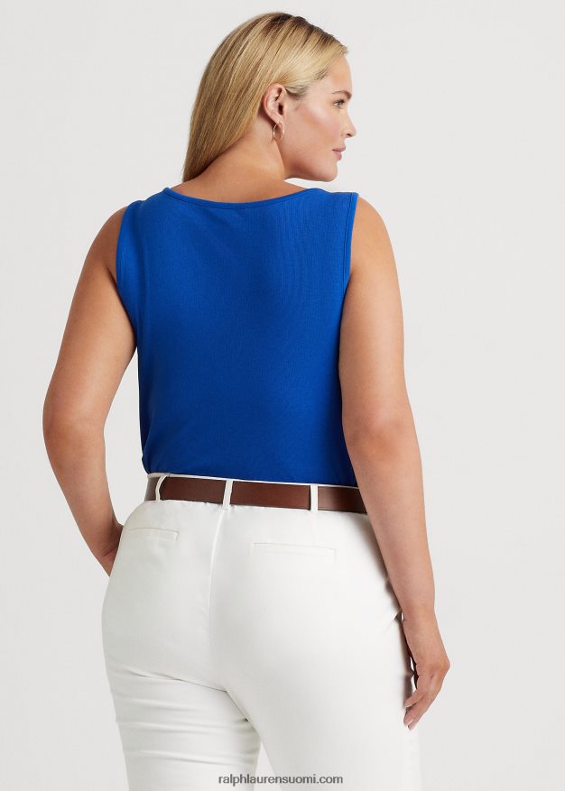 Ralph Lauren naiset joustava puuvillasäiliö 0Z24ZR4523 sininen saturn