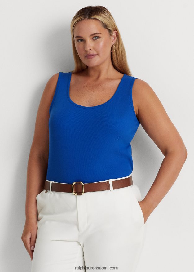 Ralph Lauren naiset joustava puuvillasäiliö 0Z24ZR4523 sininen saturn