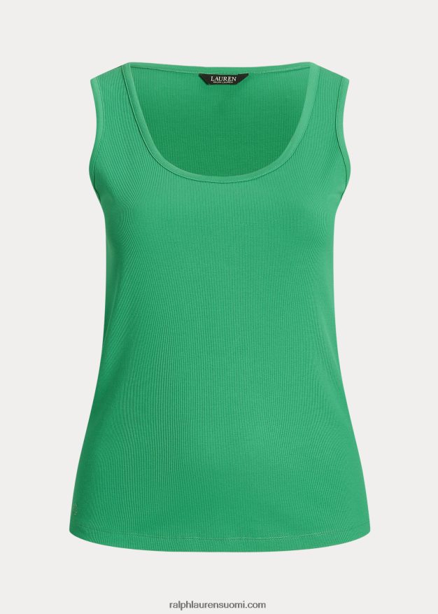 Ralph Lauren naiset joustava puuvillasäiliö 0Z24ZR4524 palmun lehtiä