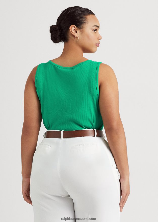 Ralph Lauren naiset joustava puuvillasäiliö 0Z24ZR4524 palmun lehtiä