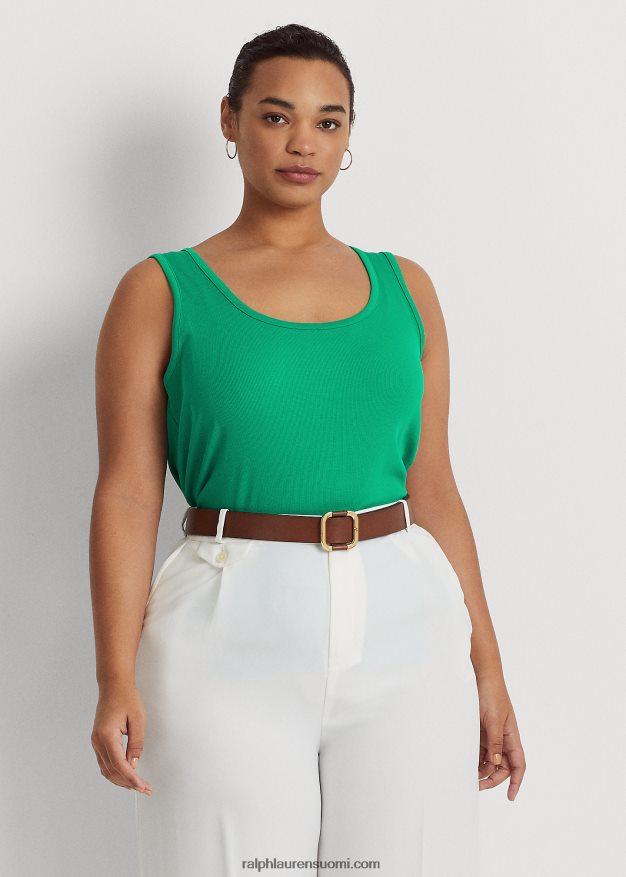 Ralph Lauren naiset joustava puuvillasäiliö 0Z24ZR4524 palmun lehtiä