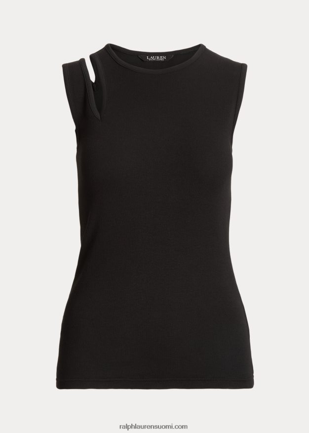 Ralph Lauren naiset puuvillasekoitetta jersey-leikkaussäiliö 0Z24ZR3861 musta