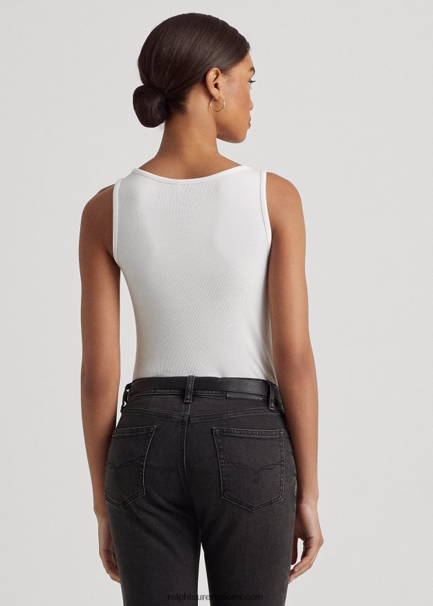 Ralph Lauren naiset puuvillasekoitettu toppi 0Z24ZR3824 valkoinen