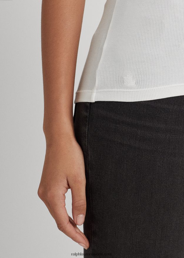 Ralph Lauren naiset puuvillasekoitettu toppi 0Z24ZR3824 valkoinen
