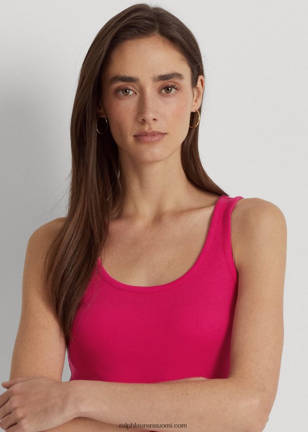 Ralph Lauren naiset puuvillasekoitettu toppi 0Z24ZR3825 urheilu pinkki