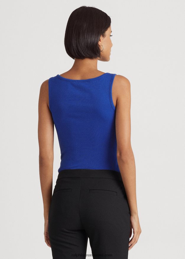 Ralph Lauren naiset puuvillasekoitettu toppi 0Z24ZR3826 sininen saturn