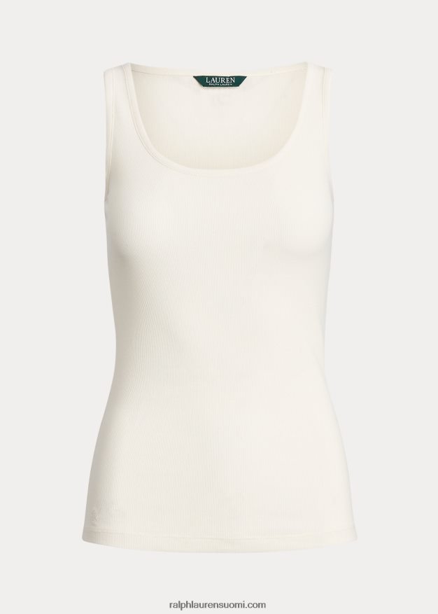 Ralph Lauren naiset puuvillasekoitettu toppi 0Z24ZR3827 mascarpone-kermaa