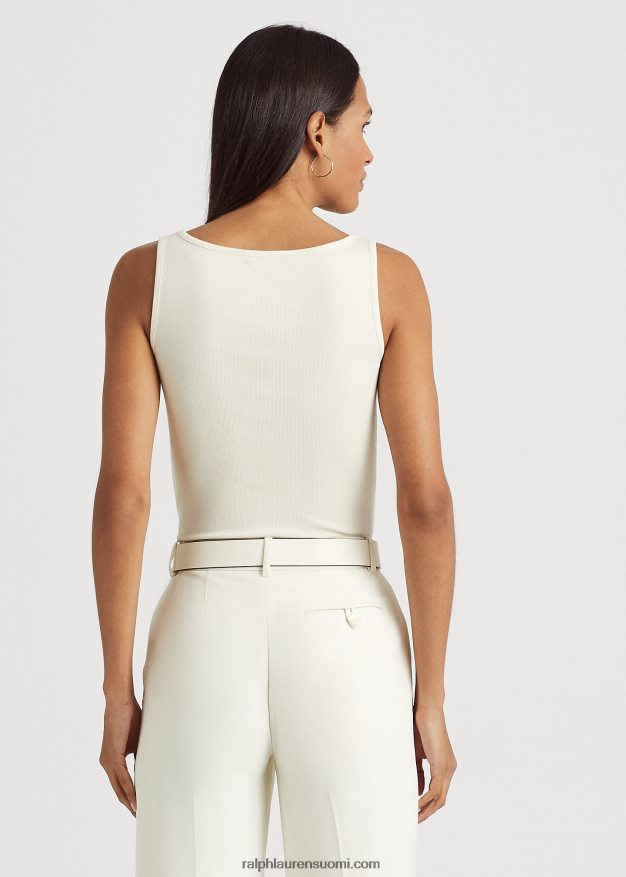 Ralph Lauren naiset puuvillasekoitettu toppi 0Z24ZR3827 mascarpone-kermaa