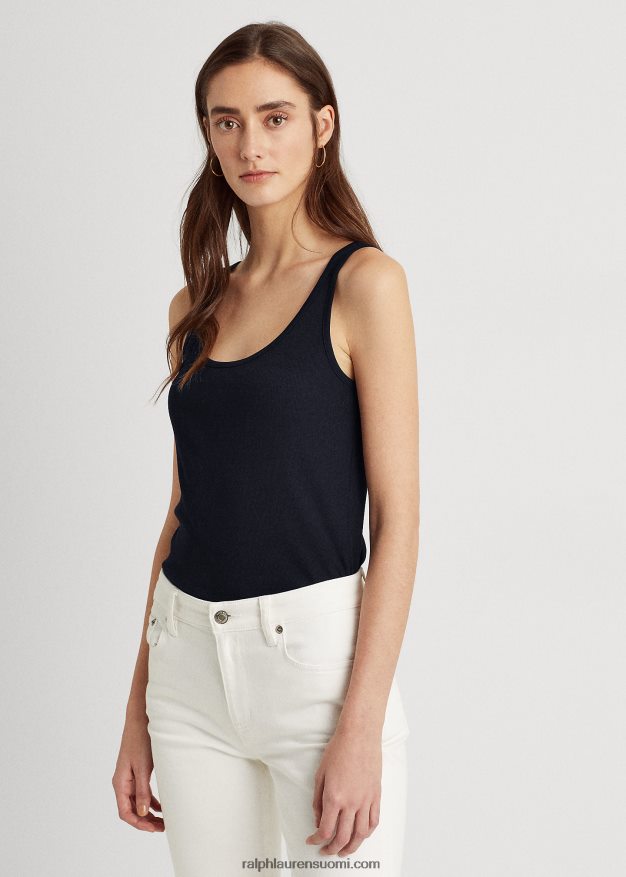 Ralph Lauren naiset puuvillasekoitettu toppi 0Z24ZR3828 laivasto
