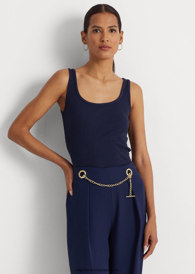 Ralph Lauren naiset puuvillasekoitettu toppi 0Z24ZR3829 hienostunut laivasto