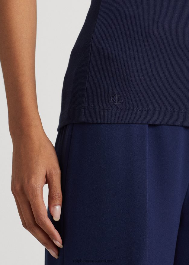 Ralph Lauren naiset puuvillasekoitettu toppi 0Z24ZR3829 hienostunut laivasto