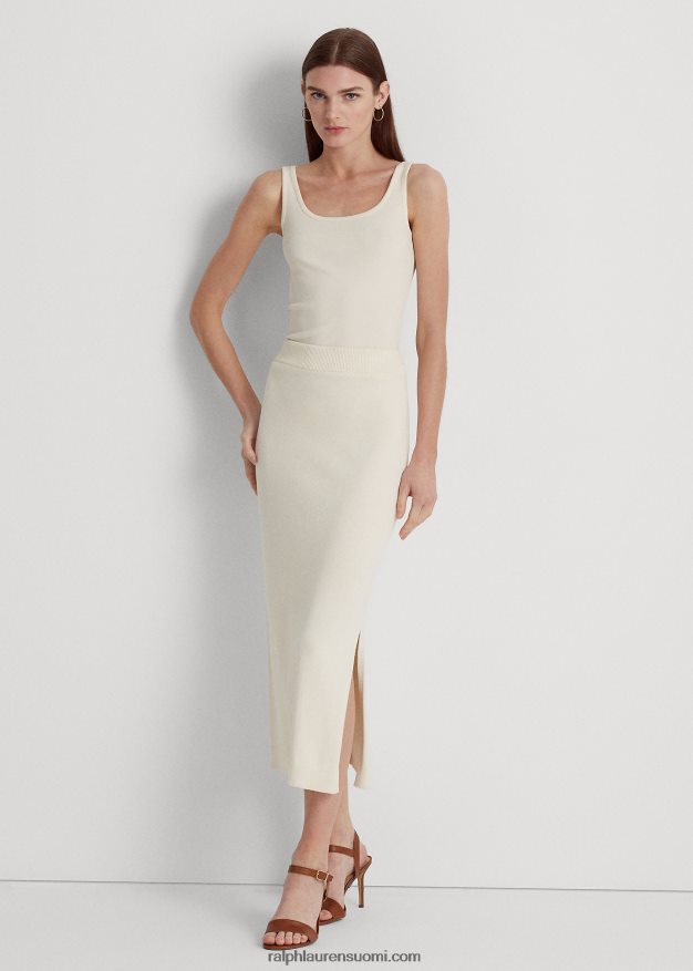 Ralph Lauren naiset puuvillasekoitettu toppi 0Z24ZR4311 mascarpone-kermaa
