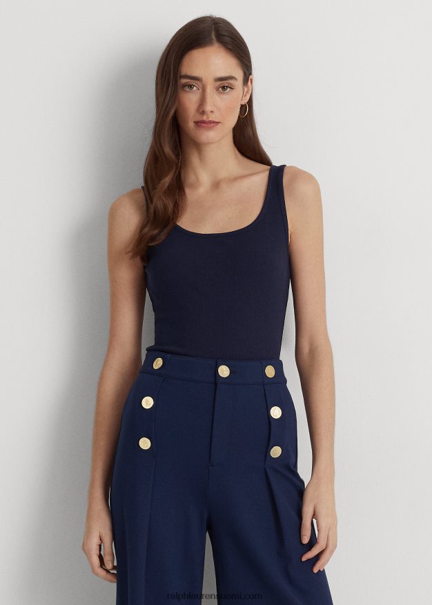 Ralph Lauren naiset puuvillasekoitettu toppi 0Z24ZR4312 hienostunut laivasto