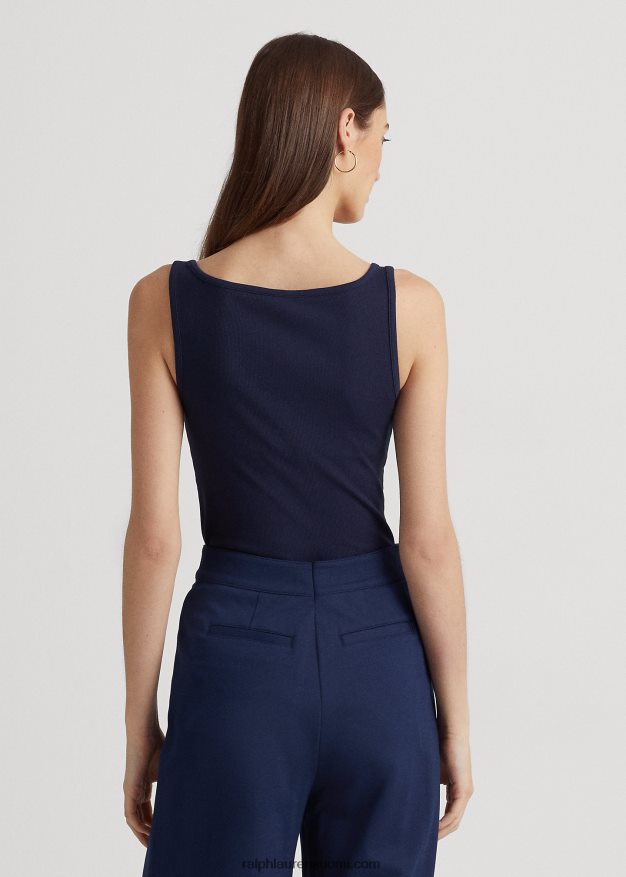 Ralph Lauren naiset puuvillasekoitettu toppi 0Z24ZR4312 hienostunut laivasto