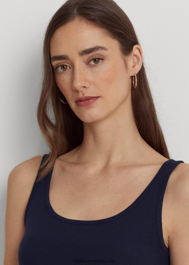 Ralph Lauren naiset puuvillasekoitettu toppi 0Z24ZR4312 hienostunut laivasto