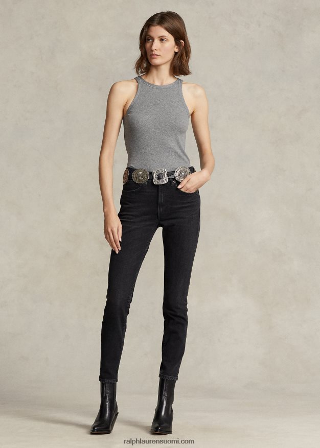 Ralph Lauren naiset resori puuvillainen toppi 0Z24ZR2872 kuusenvihreä kanerva