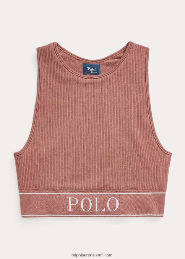 Ralph Lauren naiset saumaton leikattu jalokivitankki 0Z24ZR3365 terrakotta