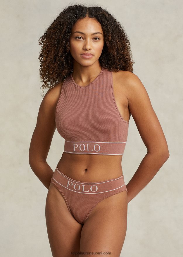 Ralph Lauren naiset saumaton leikattu jalokivitankki 0Z24ZR3365 terrakotta