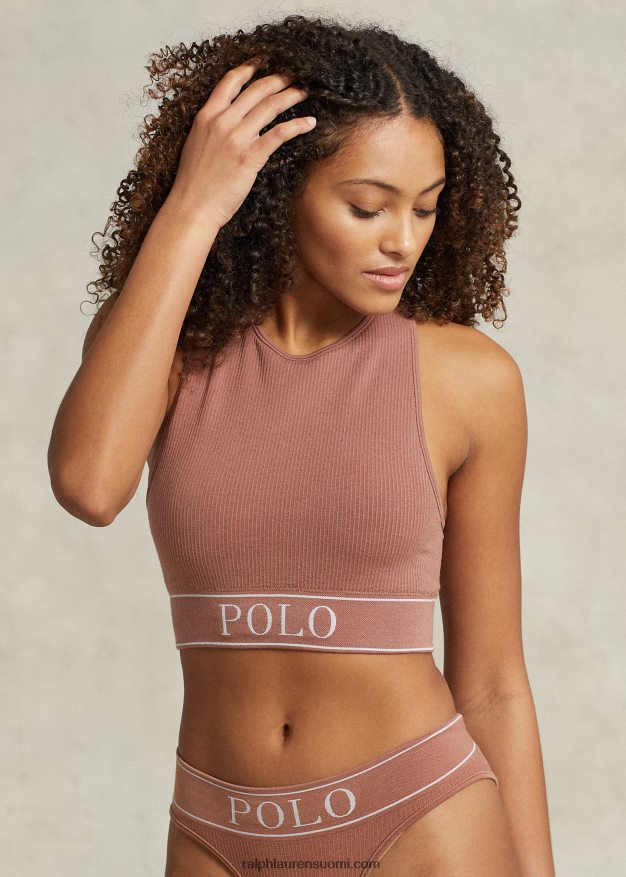 Ralph Lauren naiset saumaton leikattu jalokivitankki 0Z24ZR3365 terrakotta