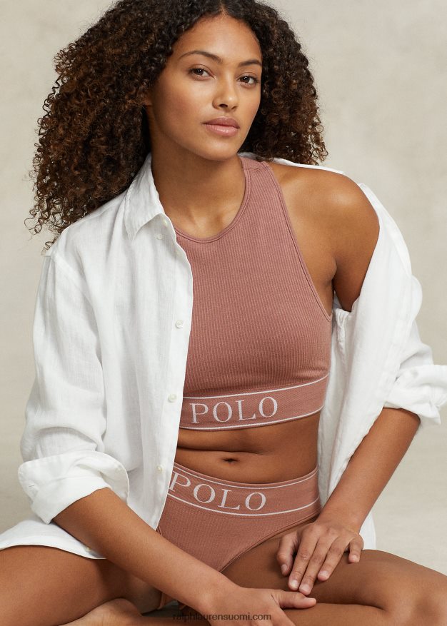 Ralph Lauren naiset saumaton leikattu jalokivitankki 0Z24ZR3365 terrakotta