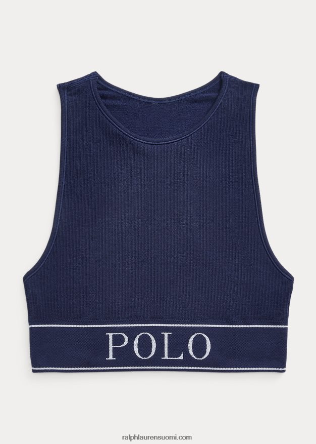 Ralph Lauren naiset saumaton leikattu jalokivitankki 0Z24ZR3366 laivasto