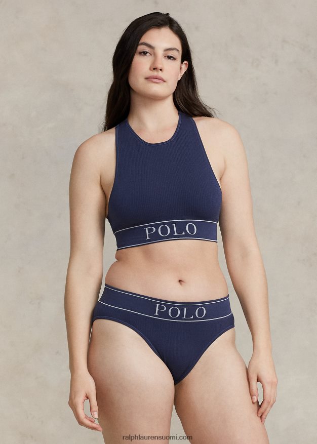 Ralph Lauren naiset saumaton leikattu jalokivitankki 0Z24ZR3366 laivasto