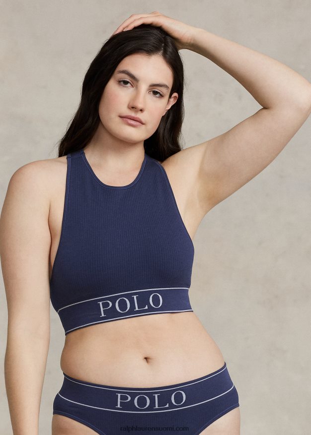 Ralph Lauren naiset saumaton leikattu jalokivitankki 0Z24ZR3366 laivasto