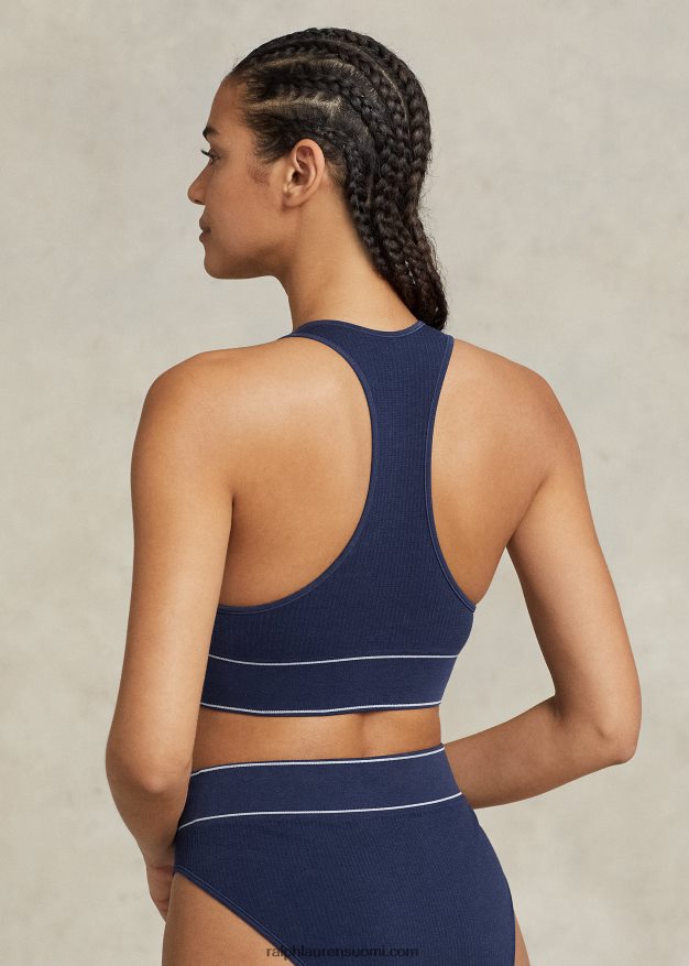 Ralph Lauren naiset saumaton leikattu jalokivitankki 0Z24ZR3366 laivasto