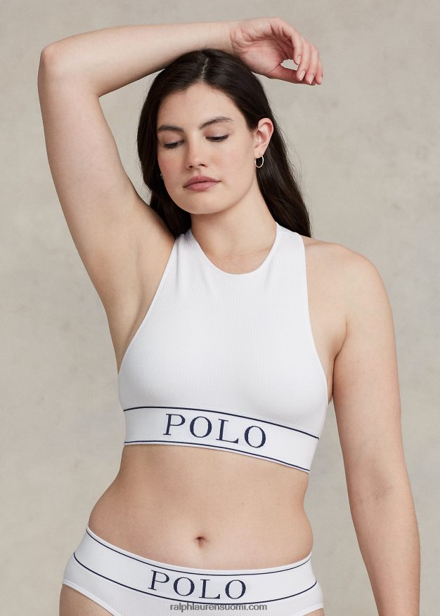 Ralph Lauren naiset saumaton leikattu jalokivitankki 0Z24ZR3367 valkoinen pilvi