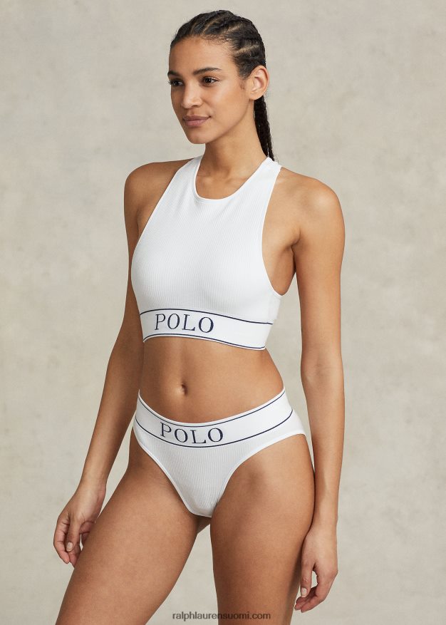 Ralph Lauren naiset saumaton leikattu jalokivitankki 0Z24ZR3367 valkoinen pilvi