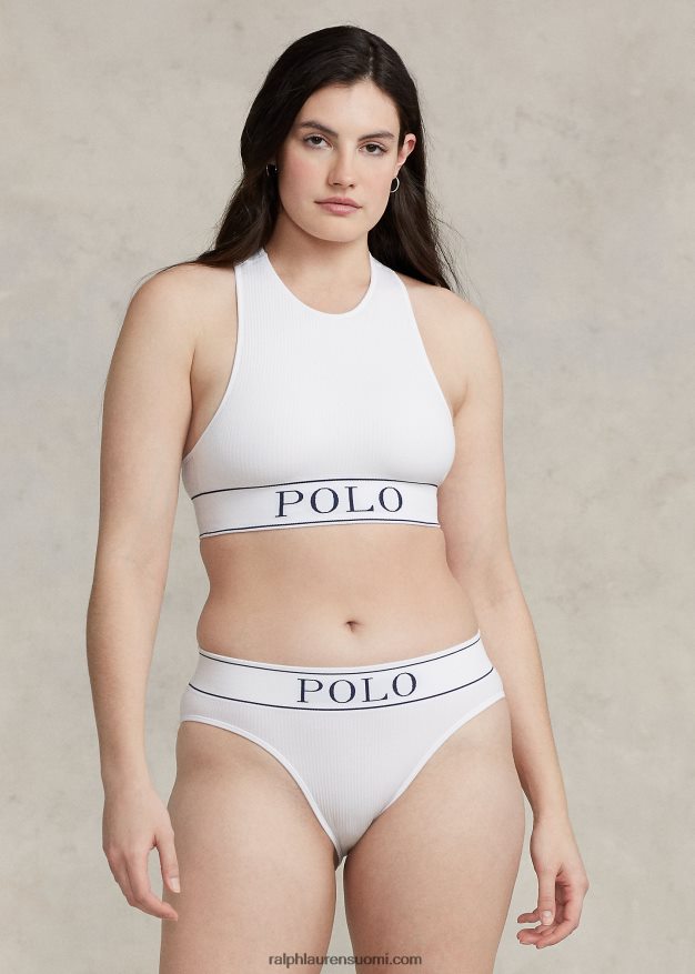 Ralph Lauren naiset saumaton leikattu jalokivitankki 0Z24ZR3367 valkoinen pilvi