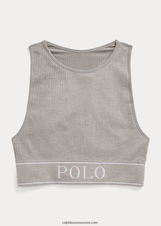 Ralph Lauren naiset saumaton leikattu jalokivitankki 0Z24ZR3368 kanervanharmaa