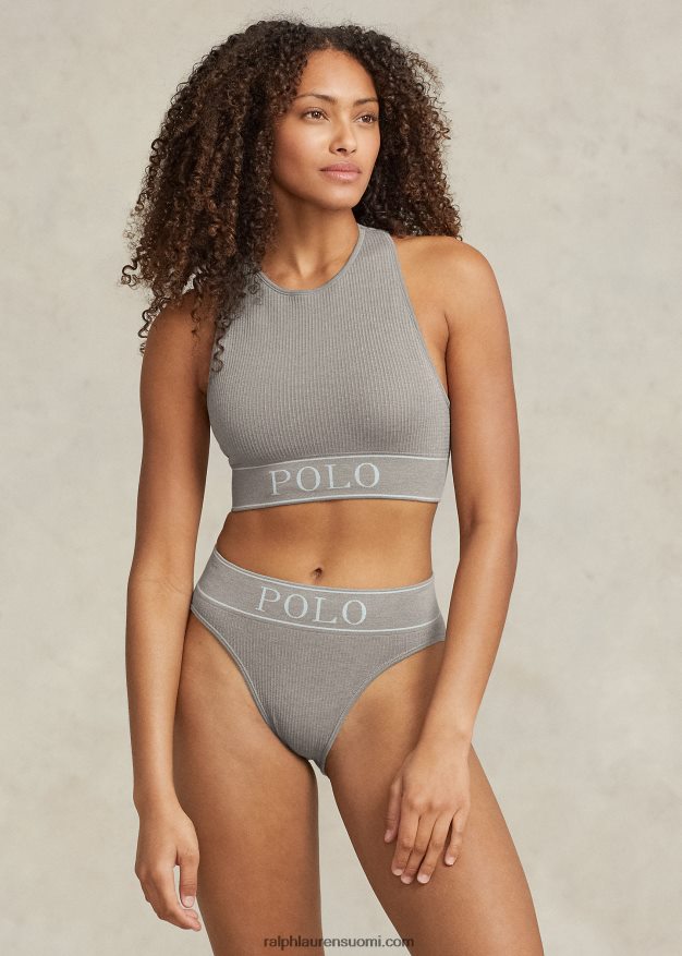 Ralph Lauren naiset saumaton leikattu jalokivitankki 0Z24ZR3368 kanervanharmaa