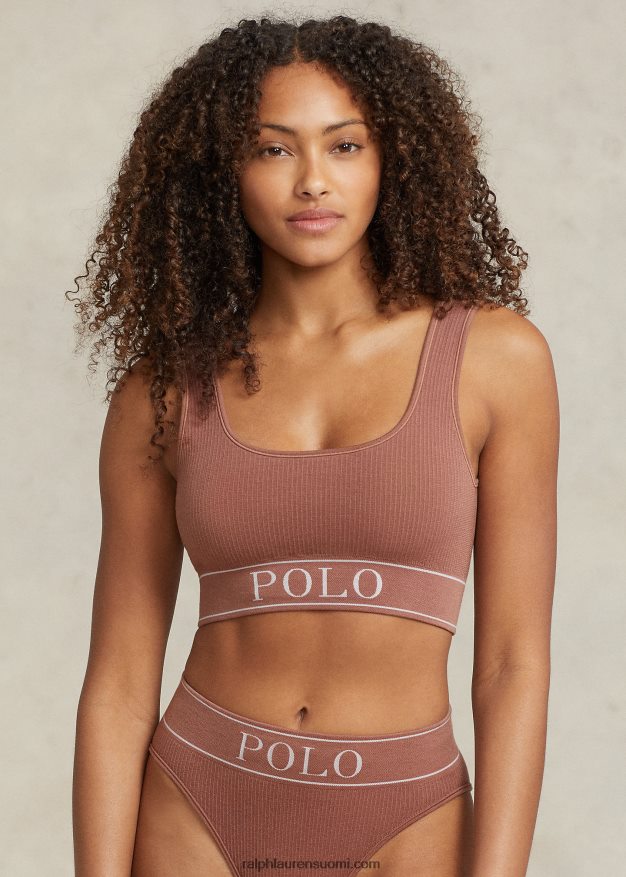 Ralph Lauren naiset saumaton leikattu kauhasäiliö 0Z24ZR3363 terrakotta