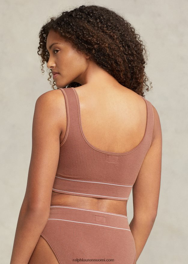 Ralph Lauren naiset saumaton leikattu kauhasäiliö 0Z24ZR3363 terrakotta