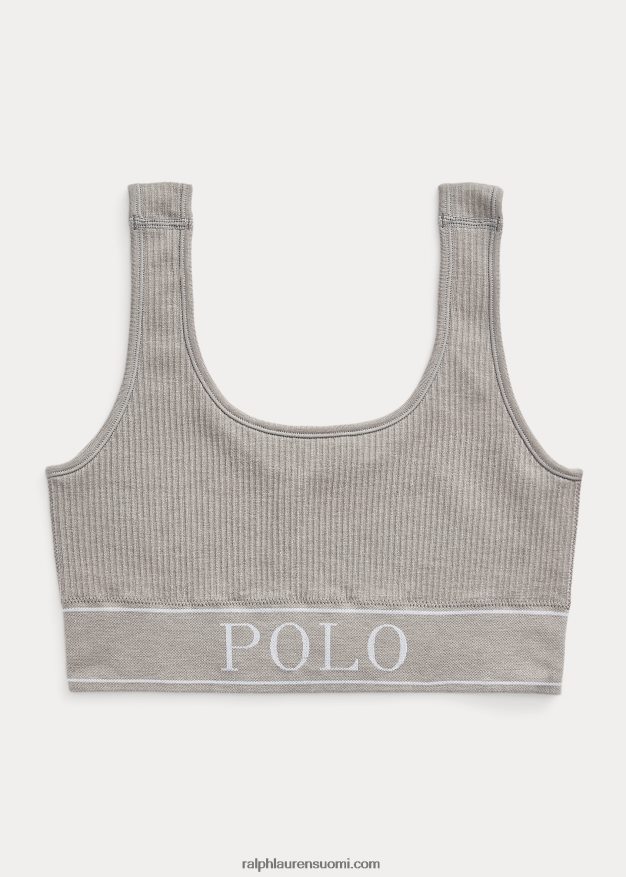 Ralph Lauren naiset saumaton leikattu kauhasäiliö 0Z24ZR3364 kanervanharmaa