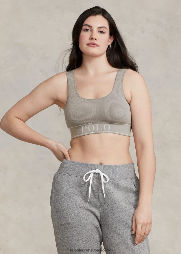 Ralph Lauren naiset saumaton leikattu kauhasäiliö 0Z24ZR3364 kanervanharmaa