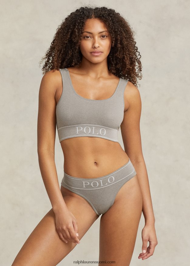 Ralph Lauren naiset saumaton leikattu kauhasäiliö 0Z24ZR3364 kanervanharmaa