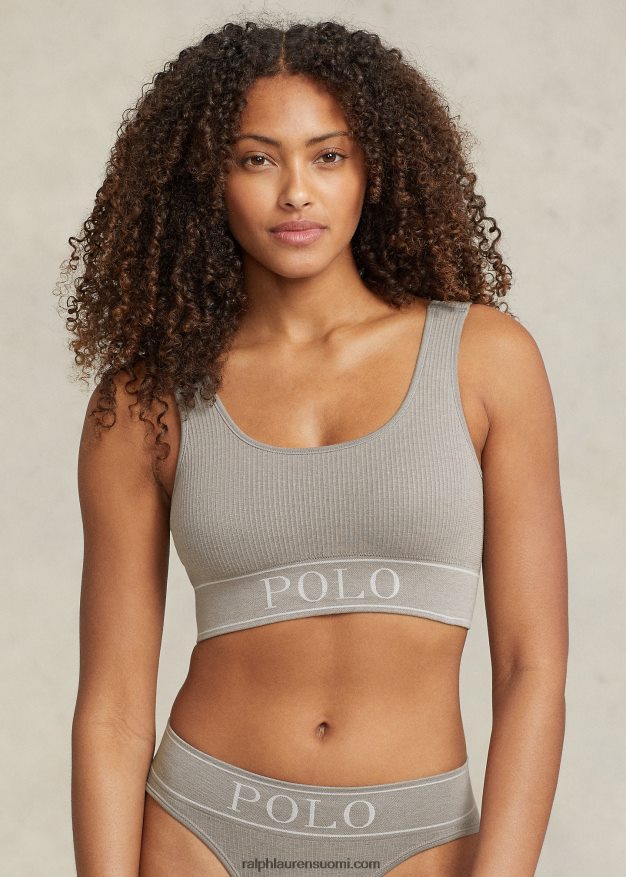 Ralph Lauren naiset saumaton leikattu kauhasäiliö 0Z24ZR3364 kanervanharmaa