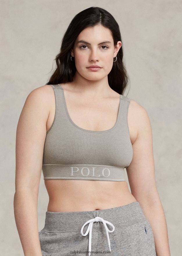 Ralph Lauren naiset saumaton leikattu kauhasäiliö 0Z24ZR3364 kanervanharmaa