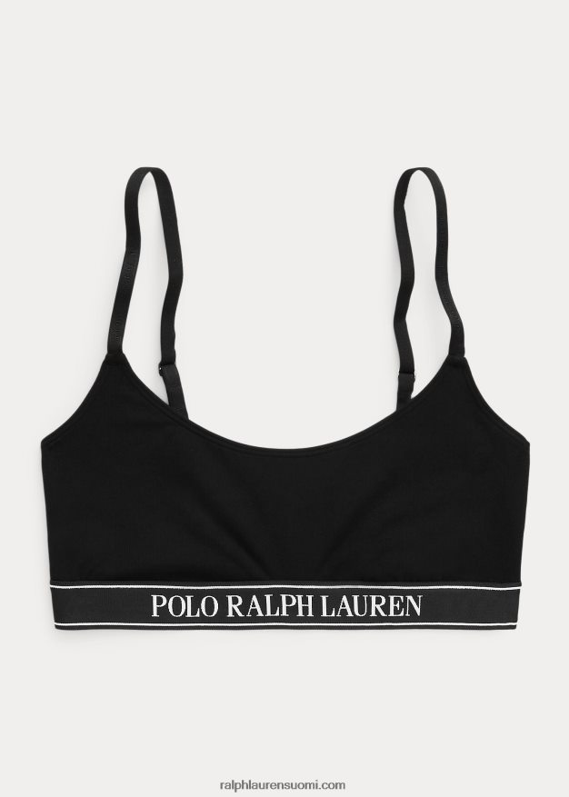 Ralph Lauren naiset toistologolla rajattu kauhasäiliö 0Z24ZR3383 onyx